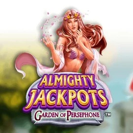Almighty Jackpots: Garden of Persephone slot logo by Novomatic at Betamo Casino