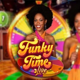 Funky Time slot logo by Evolution at Betamo Casino
