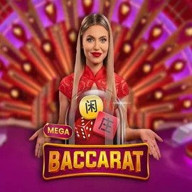 Mega Baccarat logo by Pragmatic Play at Betamo Casino