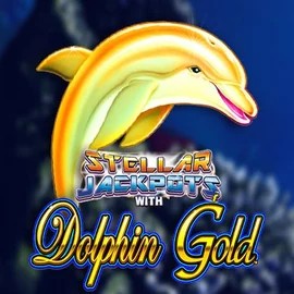Dolphin Gold with Stellar Jackpots slot visual from Lightning Box Game available on betamocasino.org