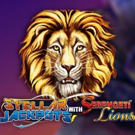 Jackpots logo of Stellar Jackpots with Serengeti Lions from Lightning Box Game at Betamo Casino